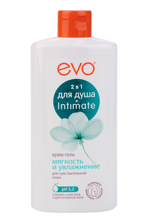 

Крем-гель EVO мягкость и увлаж 2в1 д/душа и интим гигиены, 400 мл