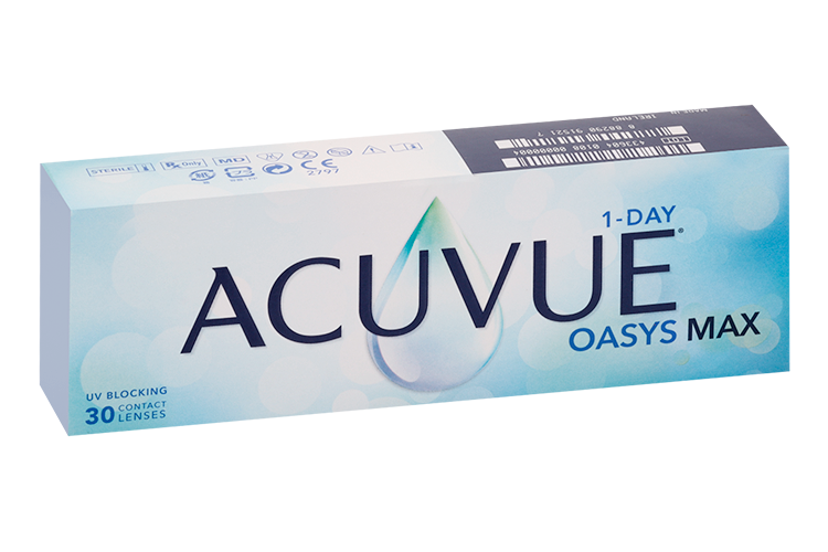 

Линзы Acuvue Oasys Max 1-Day контактные R 9.0 (диоптрия -6.00), 30 шт