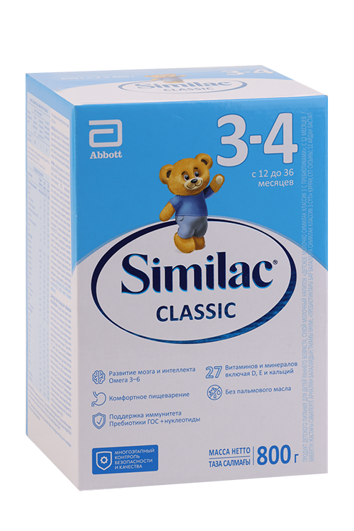 Смесь Similac Классик 3-4 молочная, 800 г