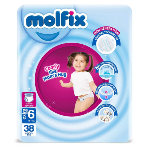 Трусики Molfix Extra Large д/детей (15+кг), 38 шт