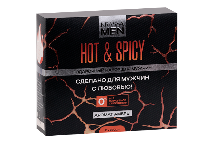 Набор Krassa MEN Hot & Spicy шампунь-кондиционер 2в1+гель д/душа
