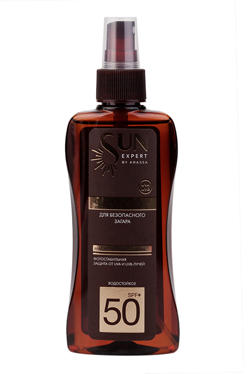 Масло Sun Expert by Krassa SPF 50 черный тмин д/безопасного загара, 180 мл