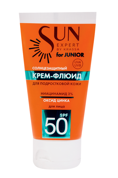 Крем-флюид Sun Expert by Krassa for Junior солнцезащитный SPF50 д/лица, 50 мл