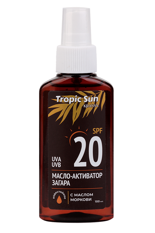 Масло-активатор загара Krassa Tropic San SPF 20, 100 мл