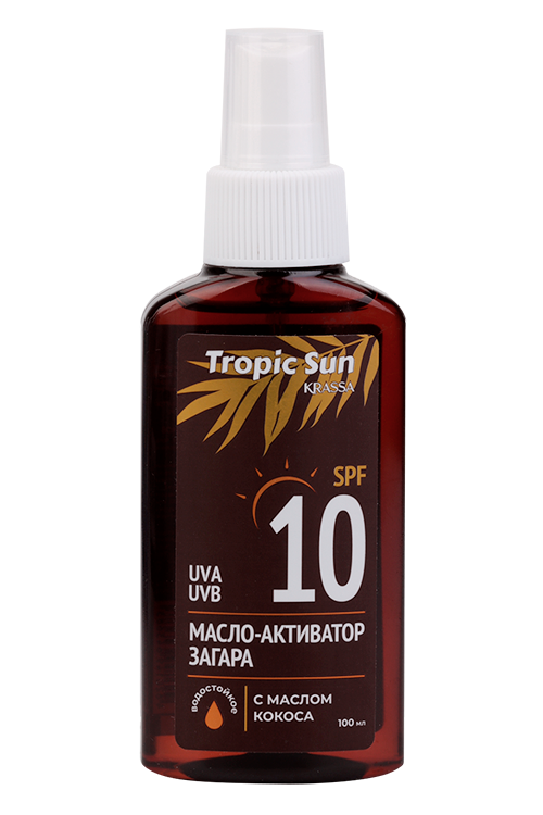 Масло-активатор загара Krassa Tropic San SPF 10, 100 мл