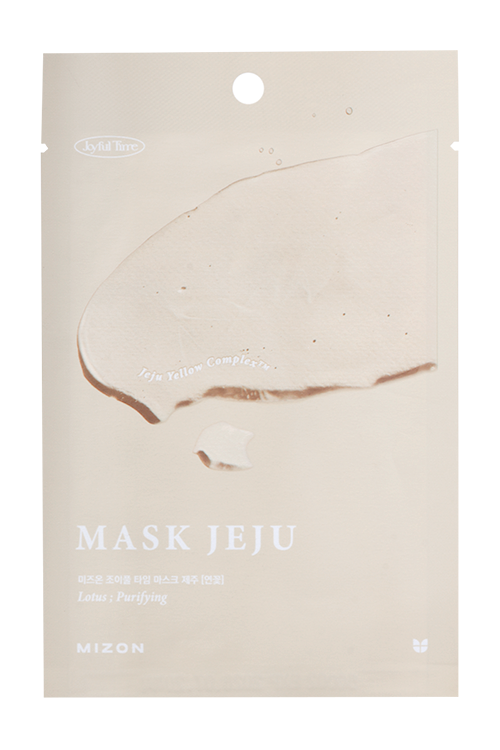 Маска MIZON Joyful Time Mask Jeju ткан очищ экстр лотоса д/лица, 23 г