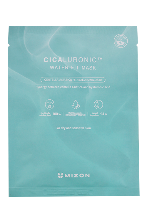 

Маска MIZON Cicaluronic Water Fit Mask тканев с экстрак центеллы азиатской д/лица, 24 г