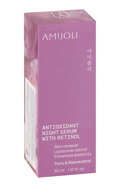 Сыворотка AMIJOLI Antioxidant Night Serum With Retinol Yuzu&Resveratrol обновляющая, 30 мл