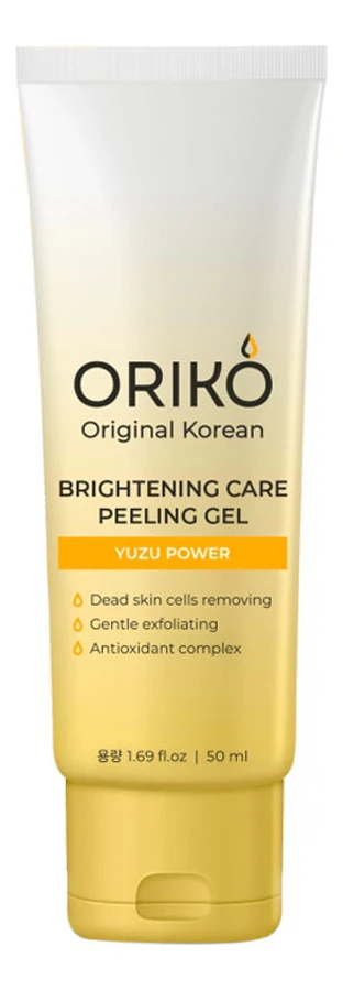 

Гель-скатка ORIKO Brightening care glow peel gel with yuzu extract выравнив тон кожи, 50 мл