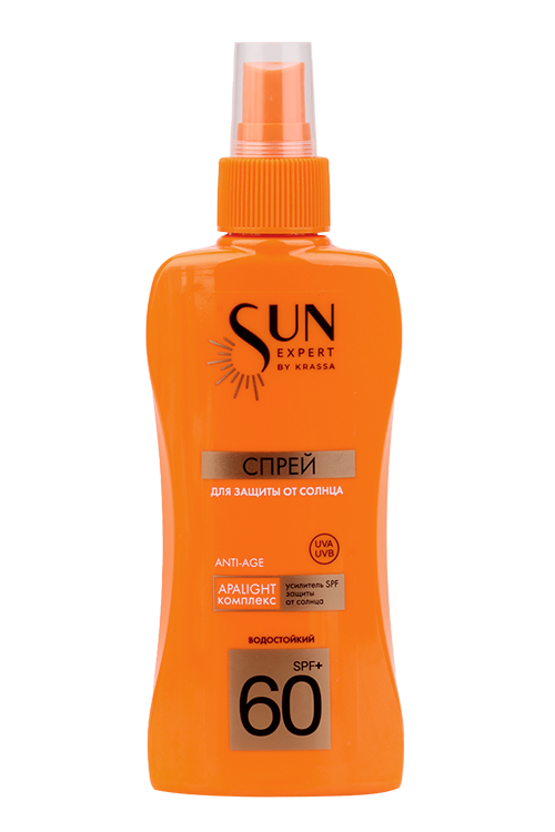 Спрей Sun Expert by Krassa от солнца SPF 60+ д/защиты, 180 мл