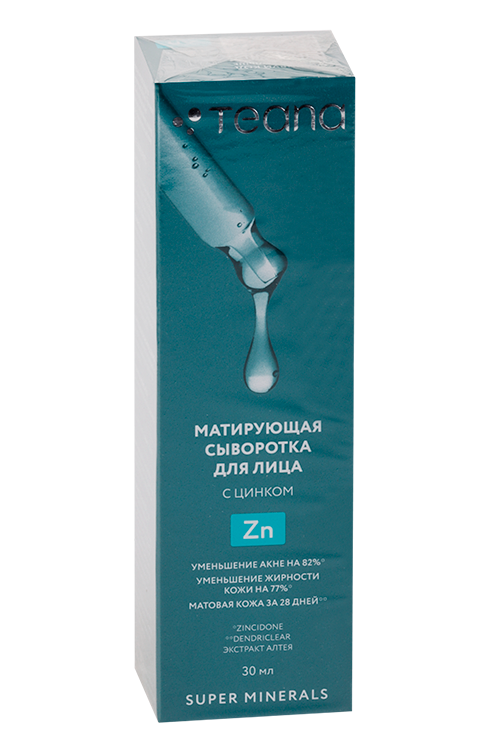 Сыворотка Teana Super Minerals матирующая с цинком д/лица, 30 мл