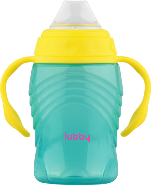 Поильник-непроливайка Лабби мягкий носик с ручками бирюзовый с 6 мес 300 мл 28529 405₽