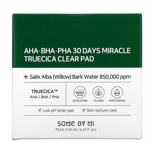 Диски Some by Mi Aha·Bha·Pha 30 days Miracle Truecica Clear Pad д/лица, 70 шт