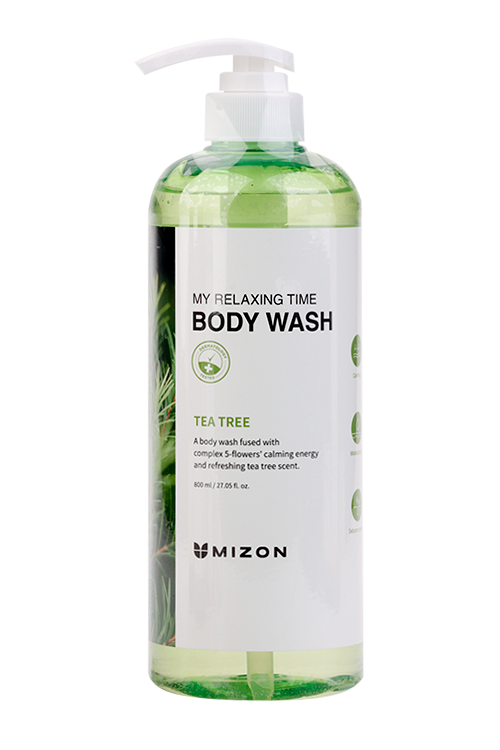Гель д/душа MIZON My Relaxing Time Body Wash экстракт чайного дерева, 800 мл