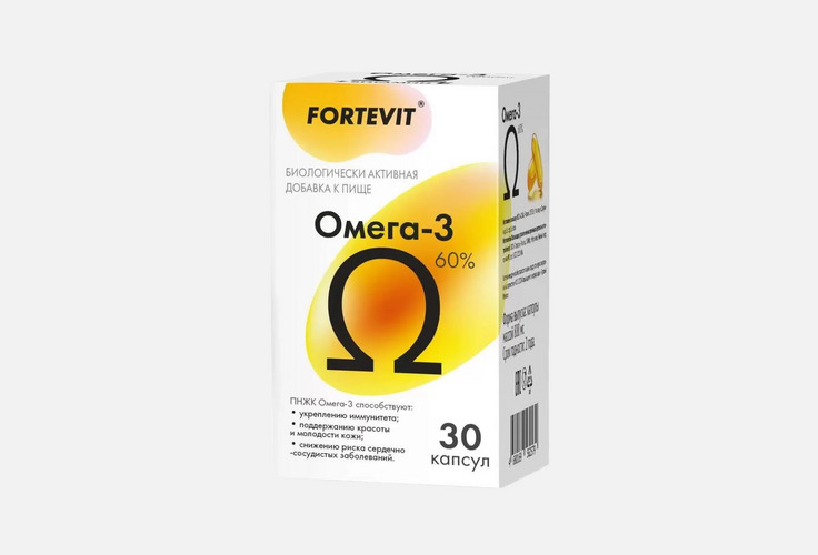 Омега-3 Fortevit, 800 мг, 30 шт, капсулы