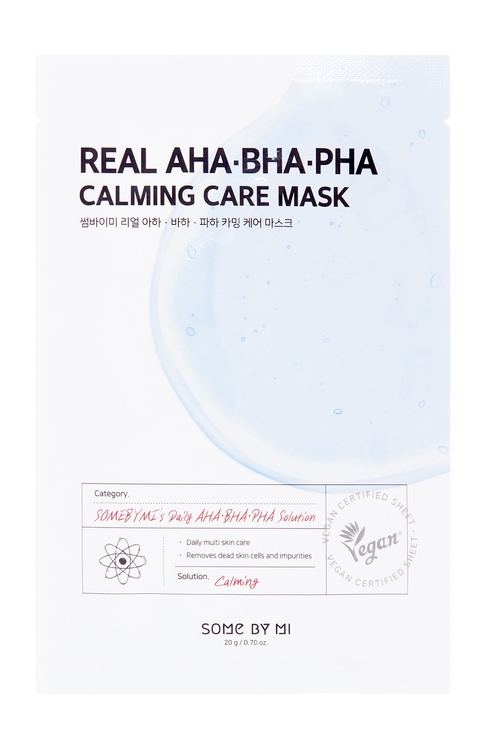 Маска Some By Mi Real Aha-Bha-Pha Calming Care успокаив тканев д/лица, 20 г