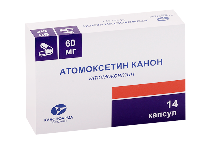 Атомоксетин Канон 60 мг, 14 шт, капсулы