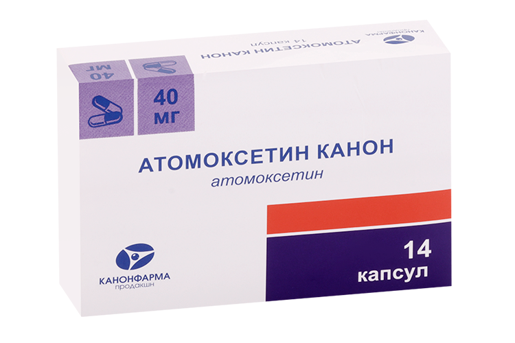 Атомоксетин Канон 40 мг, 14 шт, капсулы