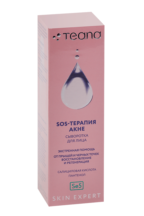 Сыворотка Teana Skin Expert SOS-терапия акне д/лица, 30 мл