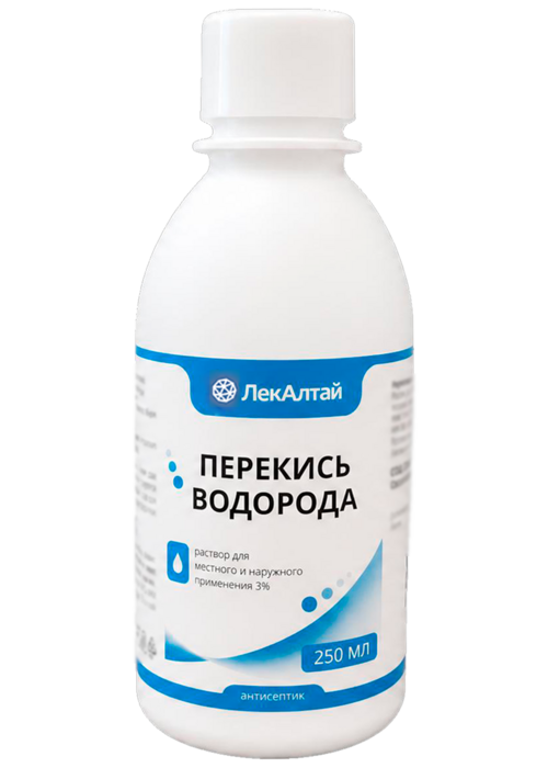 Перекись водорода 3%, 250 мл, раствор