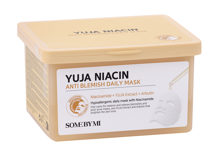 Маска Some By Mi Yuja Niacin Anti Blemish ткан юдзу/ниацинамид ежедневн д/лица, 30 шт