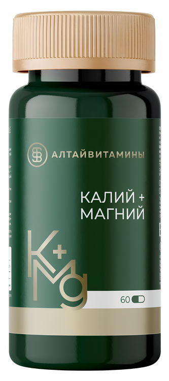 Калий Магний, 60 шт, капсулы Нутриенты