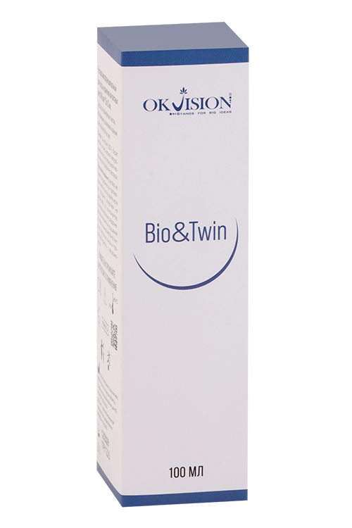 Раствор Okvision Bio&Twin многофункциональный д/ухода за контакт линзами, 100 мл