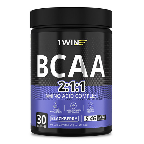 BCAA 2:1:1 1WIN Ежевика, 180 г, (30 порций)