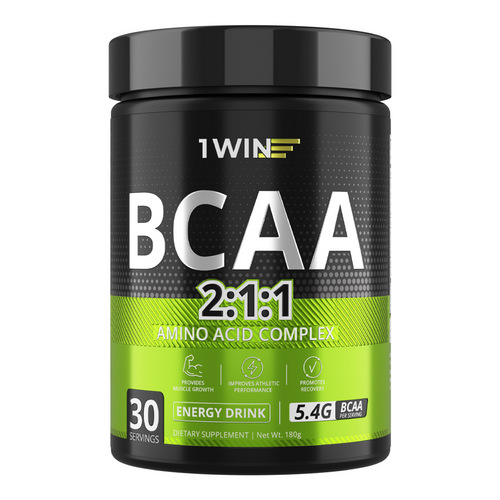 BCAA 2:1:1 1WIN Энергетик 30 порций, 180 г, банка