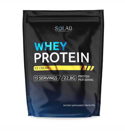 Протеин Solab Whey Protein вкус Пломбир, 450 г