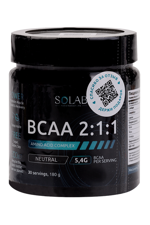 BCAA 211 Solab бвкуса 180 г 30 порций 475₽