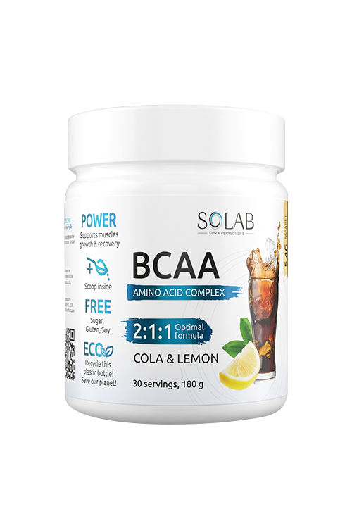 

BCAA 2:1:1 Solab Кола-лимон, 180 г, (30 порций)