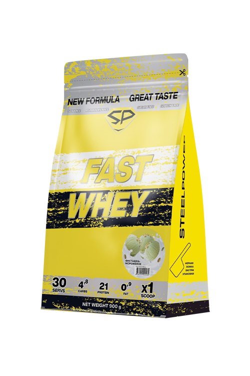 Протеин STEELPOWER FAST WHEY сывороточный фисташка/мороженое, 900 г