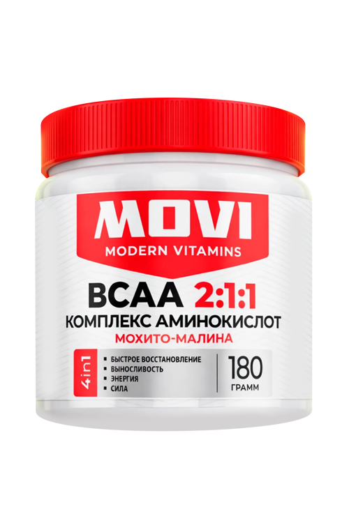 BCAA 2:1:1 Movi вкус мохито-малина 30 порций, 180 г