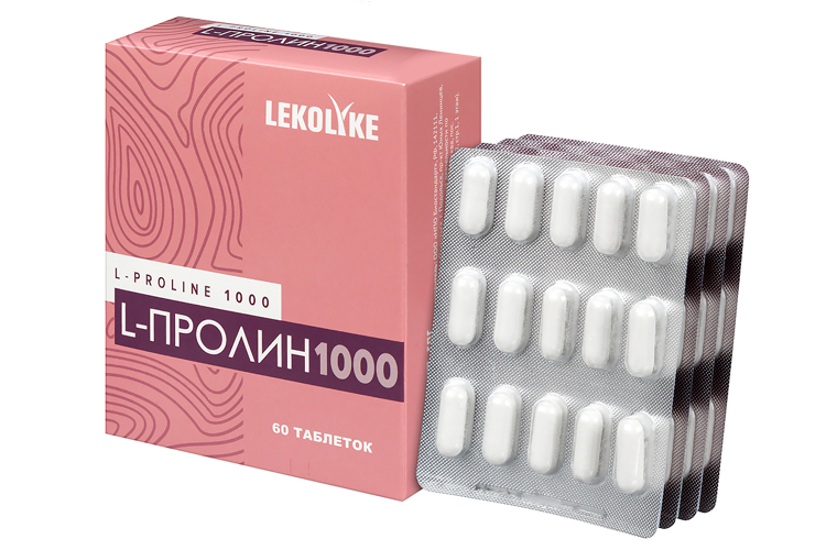 

L-пролин Lekolike, 1 000 мг, 60 шт, таблетки