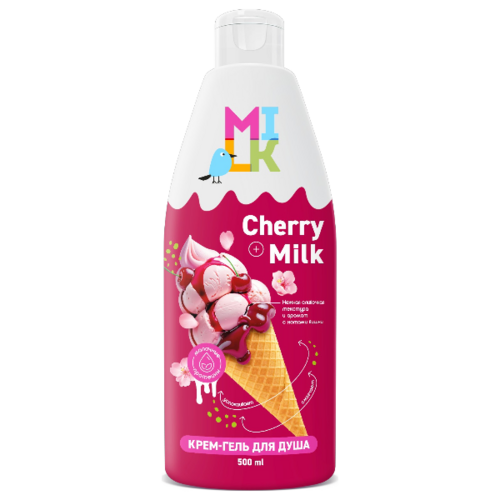 Крем-гель Milk молоко и вишня д/душа, 500 мл