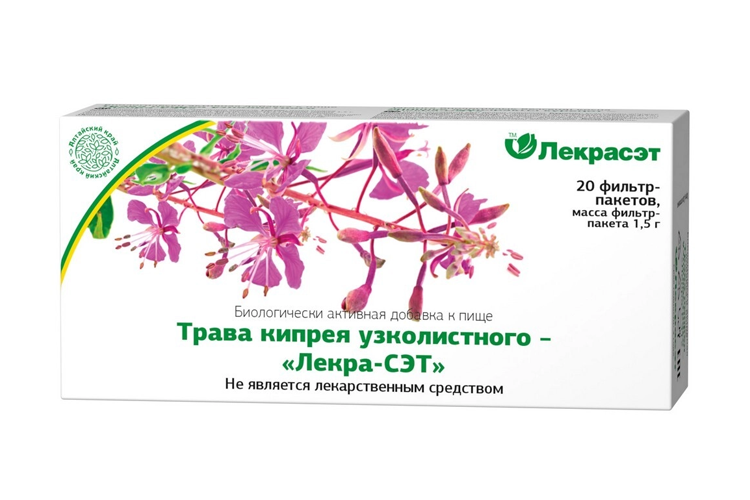 Кипрея узколистного трава Лекра-Сэт, 1,5 г, 20 шт, фильтр-пакет