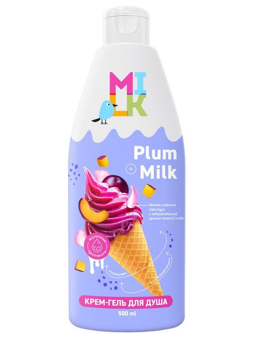Крем-гель Milk молоко и японская слива д/душа, 500 мл