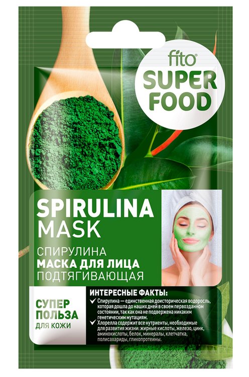 Маска Fitoкосметик Fito Superfood подтягивающая спирулина д/лица, 10 мл