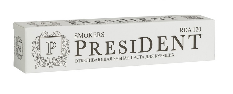 З/паста PRESIDENT д/курящих 120 RDA, 75 г