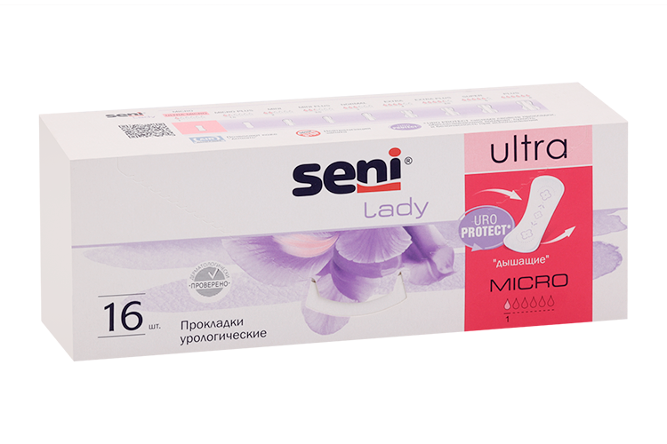 Прокладки Seni Lady ultra micro урологические, 16 шт