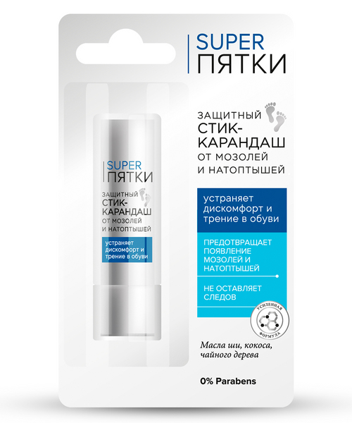 Стик-карандаш Fitoкосметик Super Пятки защитный от мозолей/натоптышей, 4,5 г