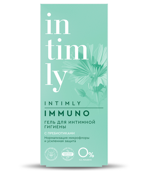 Гель Intimly Immuno нормализ микрофлоры/усил защита с пребиот д/интим гигиены, 220 мл