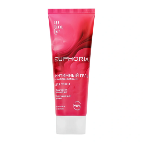 Гель Intimly Euphoria интимный с афродизиаками клубника/персик, 75 мл