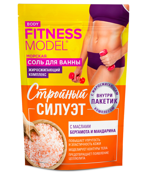 Соль д/ванн Fitoкосметик Fitness Model Стройный силуэт морская, 500 г