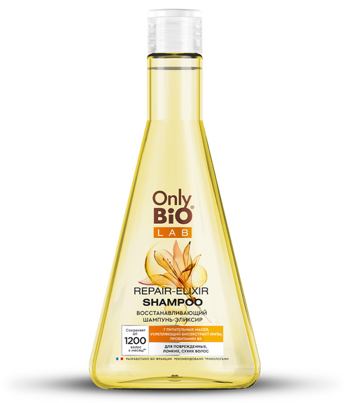 Шампунь-эликсир Only Bio Lab Repair-Elixir восстанавливающий, 350 мл