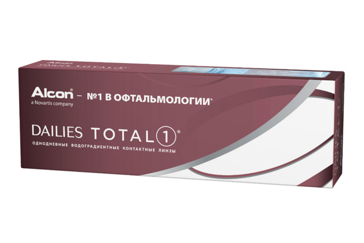 Линзы Dailies Total 1 контактные мягкие диоптрия -75 30 шт 2644₽