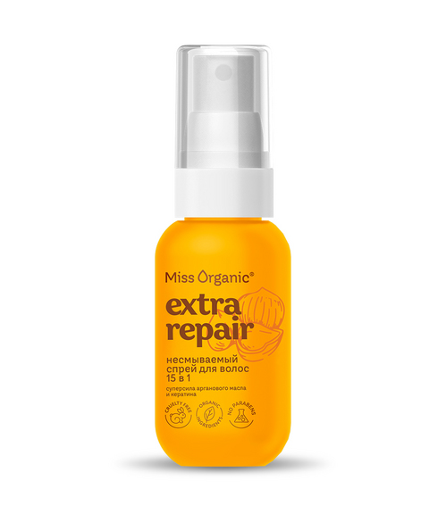Спрей Miss Organic extra repair экспресс-уход 15 в1 несмываемый д/волос, 40 мл