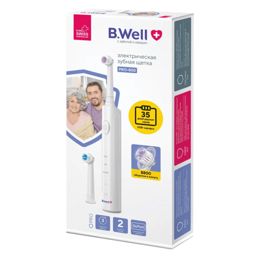

З/щетка B.Well электрическая PRO-800 белая
