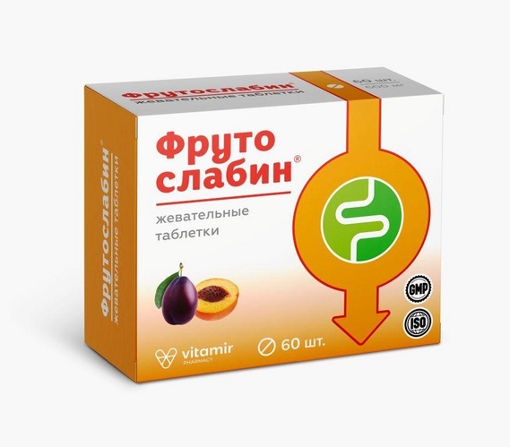 Фрутослабин, 600 мг, 60 шт, таблетки жевательные Витамир